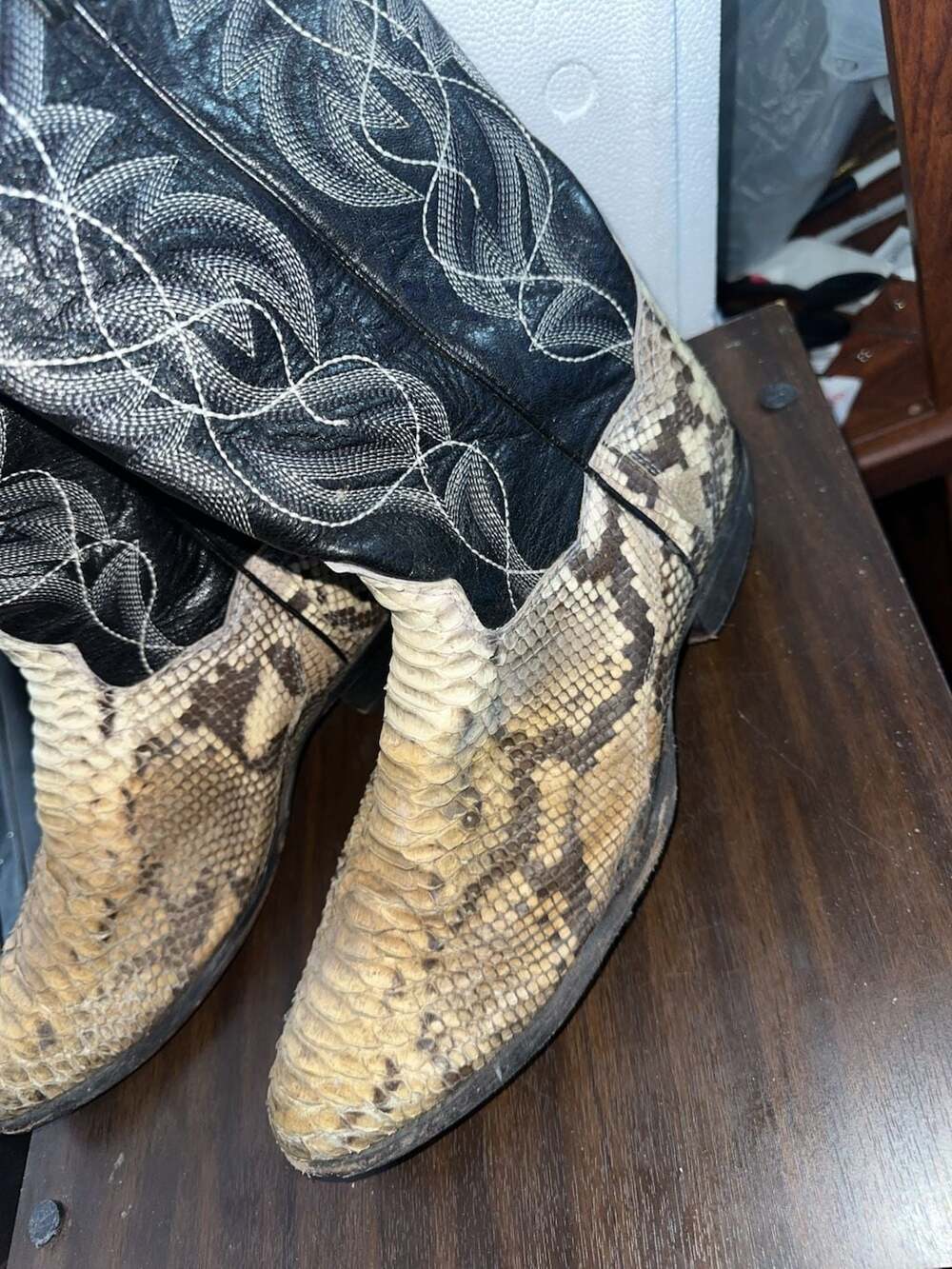 Dan Post DP3036 Men's Snakeskin Western Cowboy Boots Size 12 - Picture 13 of 16